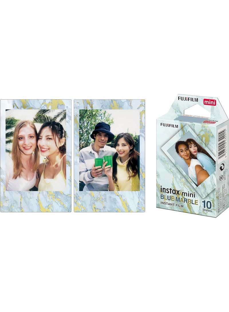 إنستاكس مجموعة كاميرا EVO Brown الفورية مع حافظة بنية اللون، وبطاقة ذاكرة SD سعة 32 جيجابايت، وفيلم Instax Mini Blue Marble - 10 ورقات - Image 5